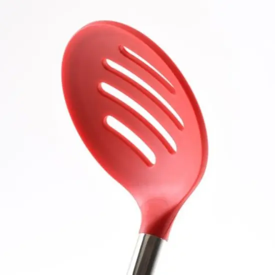 Norpro Heavy Duty Grip-EZ Stainless Steel Silicone Skimmer Strainer Spoon {3}