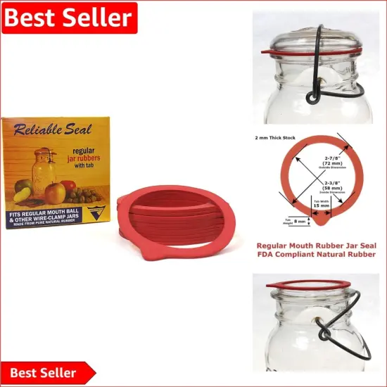 Viceroy Canning Jar Rubber Rings for Wide Mouth Jars, with Tab, 2 Boxes of 24 Rings Total {4}