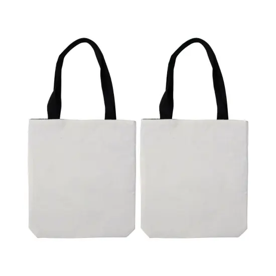 Craft Express 2 Pack Linen Sublimation Tote Bags &ndash; 15"x16" with White Panel {1}