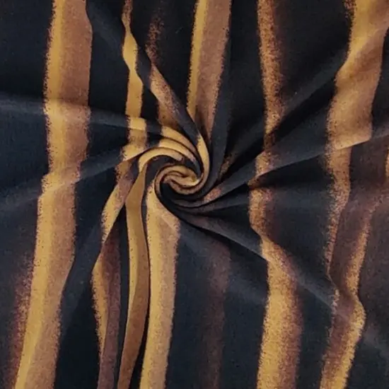 1 Yard Black & Mustard Knit Spandex Fabric 58/60" Wide Stretch Apparel Material with Polyester Blend {1}