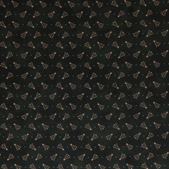 Mook Fabrics Christmas Deck The Halls Cotton Fabric [45in. Wide] - By The Yard Trees Forest {1}