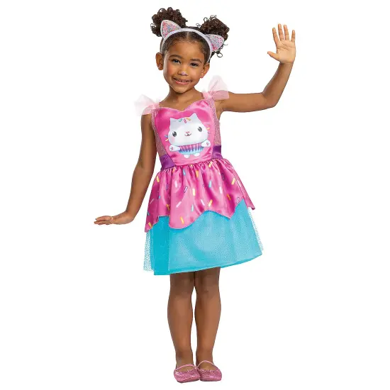 Toddler Classic Gabbys Dollhouse Cakey Cat Costume Dress with Headband {1}