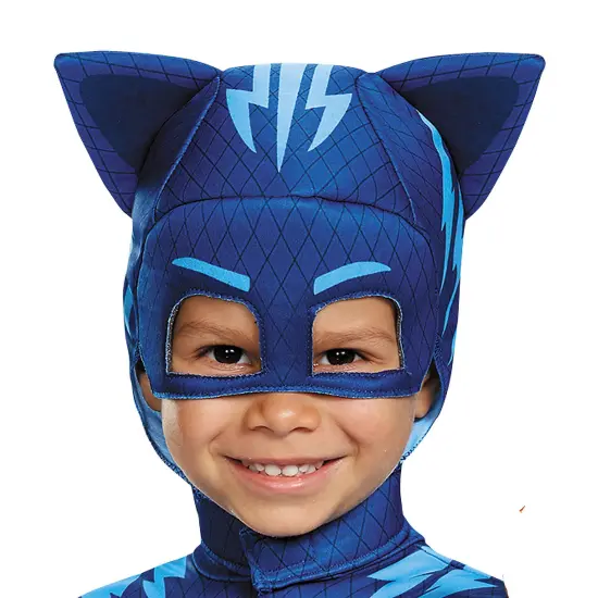 PJ Masks Classic Catboy Toddler Halloween Costume Jumpsuit Tail Headpiece {2}