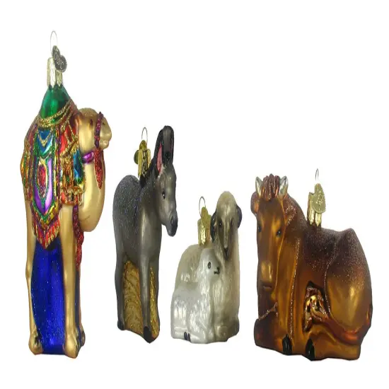 Old World Christmas Nativity Collection Glass Ornaments Set Of 9 {6}