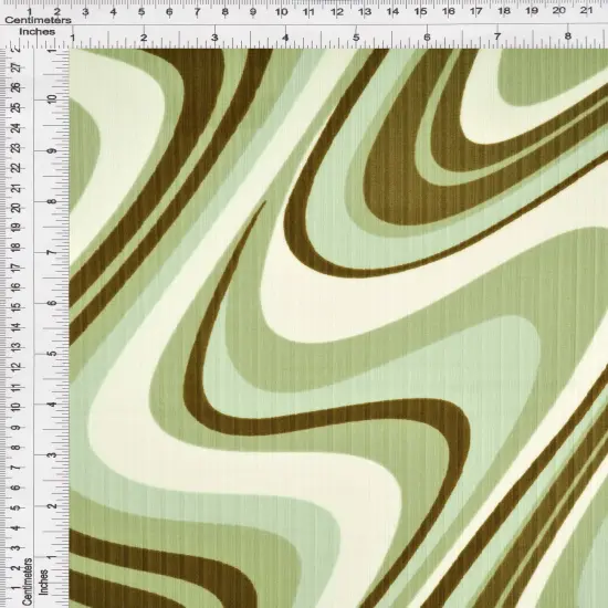 1 Yard Abstract Tie Dye 8x3 Yummy Rib Knit Fabric Soft Stretch 58/60 Inches Wide OLIVE {2}