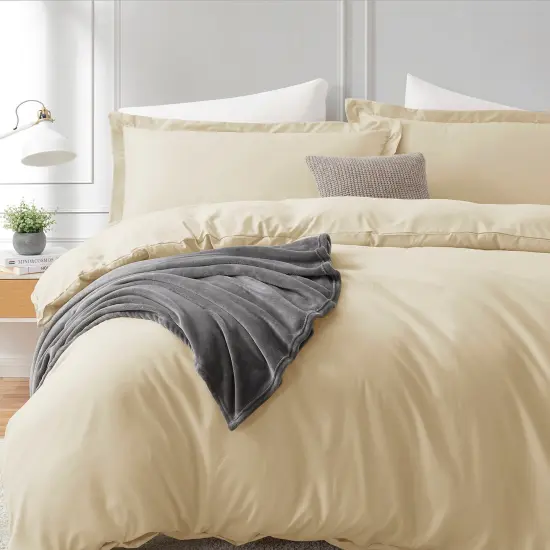 Hearth & Harbor Duvet Cover With Fitted Sheet Soft Double Brushed Bedding Set {7}
