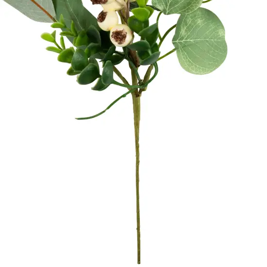 Northlight 19" Eucalyptus Leaf and White Berry Floral Spring Pick Green {7}
