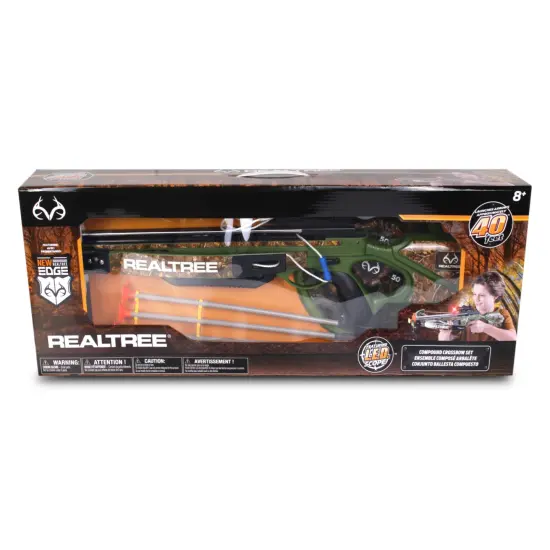 RealTree: Toy Compound Crossbow Set - 26" - Green-Camo - Suction-Tipped Arrows, Target, LED Scope, Ergonomic Grip, Shoots Up to 40', Archery, Kids 8+ {3}