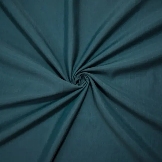 Deep Teal Rayon-Poly Semi-Sheer Woven Fabric By the Yard {1}