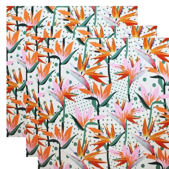 Dotted Birds of Paradise Printed Spandex {5}