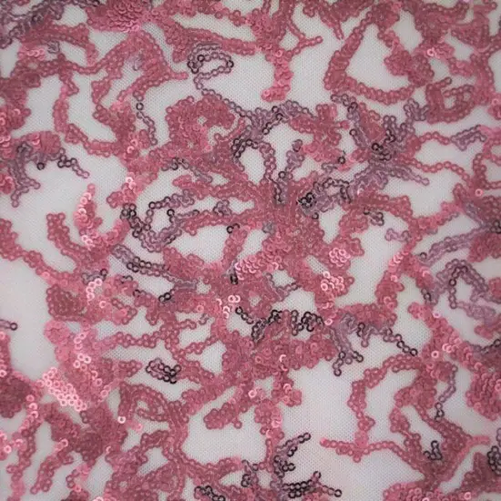 Coral Reef Stretch Mesh Sequin Fabric {3}