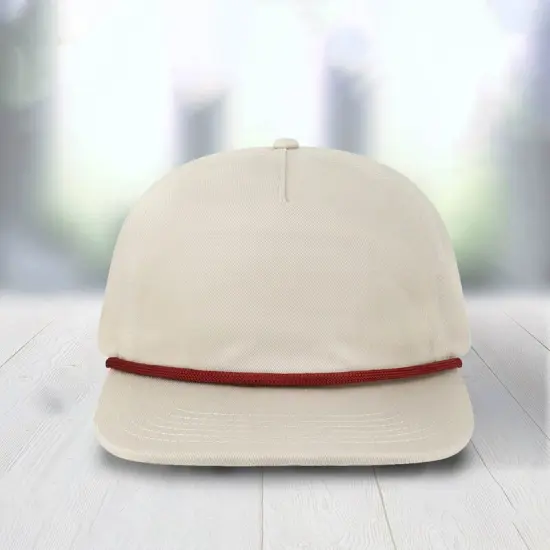 1 Count Unstructured Rope Cap Five Panel Low Profile with Recycled Flat Bill Sage Corduroy {3}