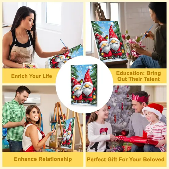 Christmas Paint by Numbers for Adults Beginners Framed {4}