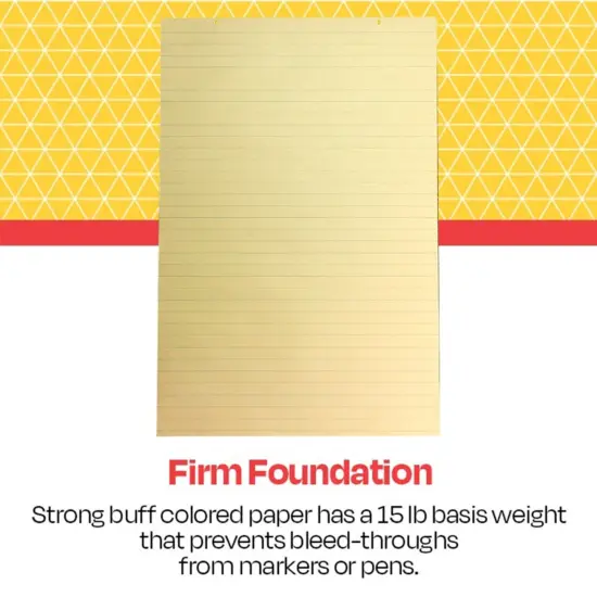 School Smart Manila Tag Ruled Chart Paper, Jumbo Size, 36 x 24 Inches, 36 Sheets {3}