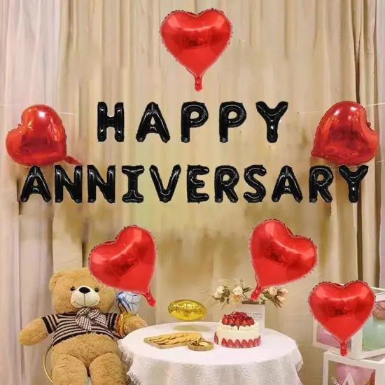 Happy Anniversary Balloon Banner {3}
