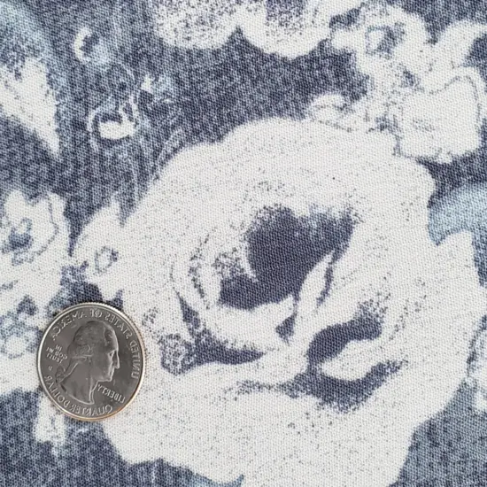 1 Yard 100 Percent Rayon Crinkle Woven Fabric Navy Color 50/52 Inch Wide {1}