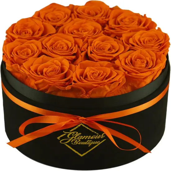 12 Real Preserved Roses in a Velvet Black Box {1}