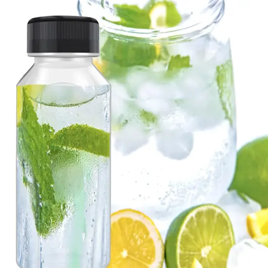 8 Pcs 4 Oz Juice Bottles Plastic Ginger Shot Bottles {3}