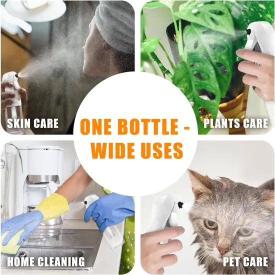 2Pcs Continuous Spray Bottle 200ml/6.8oz Clear） {4}