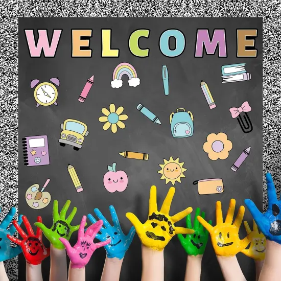 63 Pcs Girl Style Bulletin Board Decoration Set {4}