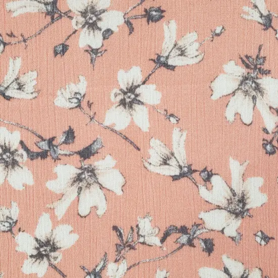 1 Yard Lightweight 50/52" Wide Crepon for Dresses & Skirts Coral Rayon Crinkle Fabric {2}