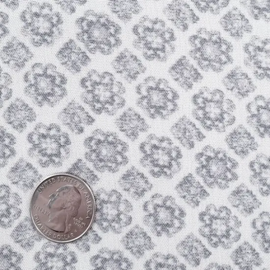 1 Yard Off White/Gray Crinkle Rayon Fabric for Apparel Sewing Dress Material 50/52 Inch Width {1}