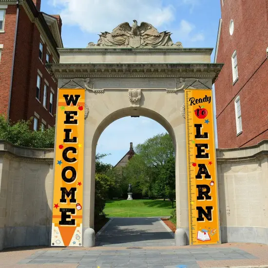Welcome Back to School Porch Sign Banner {2}