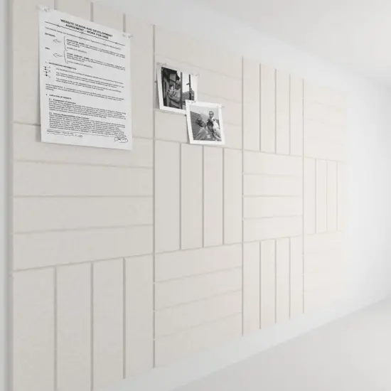 Felt Bulletin Board Tiles Large 48" x 36" Cork Board Alternative-12 Pack with 70 Adhesive Tabs {1}