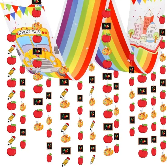 8.8ft Welcome Back to School Rainbow Ceiling Banner {1}
