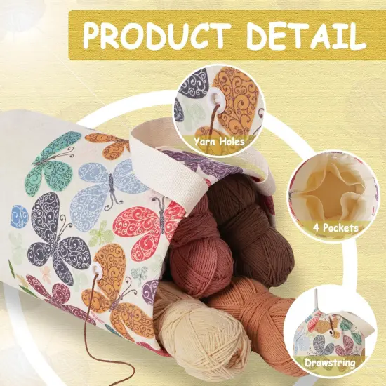 Portable Yarn Storage Bags - (Medium, Butterfly) {2}