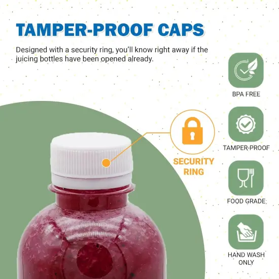 16 OZ Empty Plastic Juice Bottles Pack of 30 Clear Disposable Bulk Drink Bottles {3}