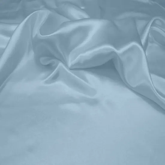 1 Yard Lightweight Baby Blue Satin Charmeuse Apparel Fabric, 58/60" Wide, 100% Polyester {1}