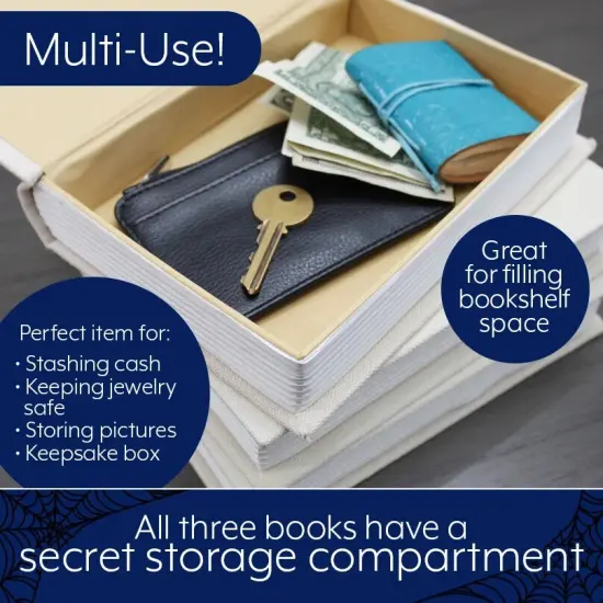 Halloween Faux Witches Book Stack Decor with Burlap Ribbon {4}