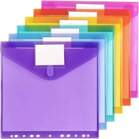 6 Pack Binder Pocket Folders {2}