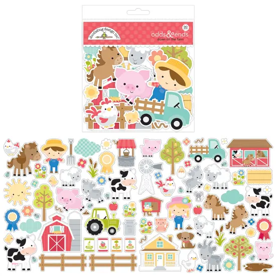 Doodlebug Odds & Ends Die-Cuts-Down On The Farm, 90/Pkg {3}