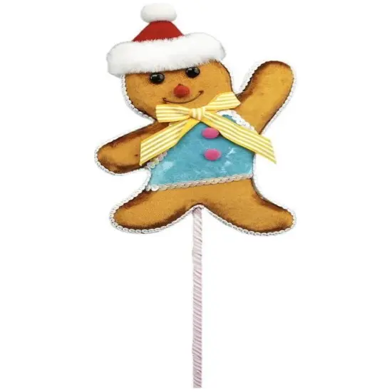 12" Gingerbread Boy Pick &ndash; Cute Christmas Tree Decoration {1}