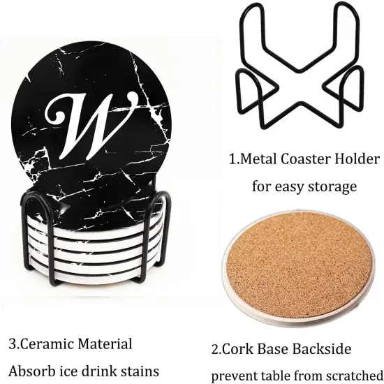 Monogram Coasters for Drinks {5}