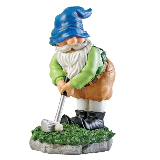 Collections Etc Charming Hand-Painted Golfing Gnome Statue {2}