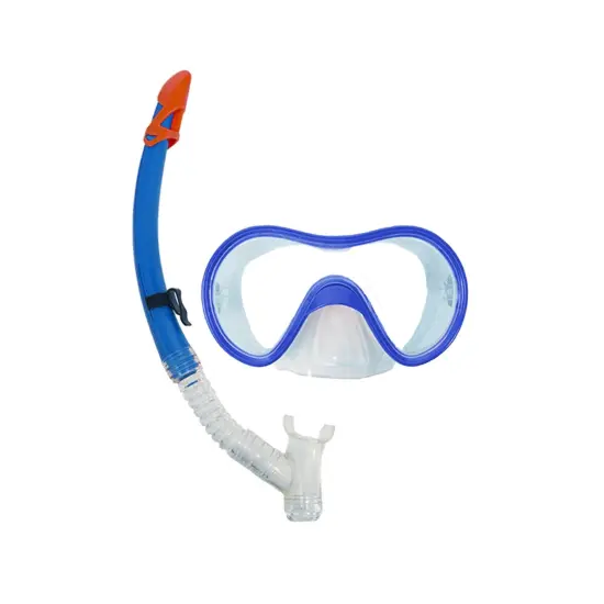 SwimWays 6.25" Blue Ocean Expedition Swimming Mask and Dry Snorkel Set {3}