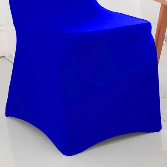 Royal Blue Spandex Banquet Chair Cover with Stretch Fit for Elegant Event Seating {5}