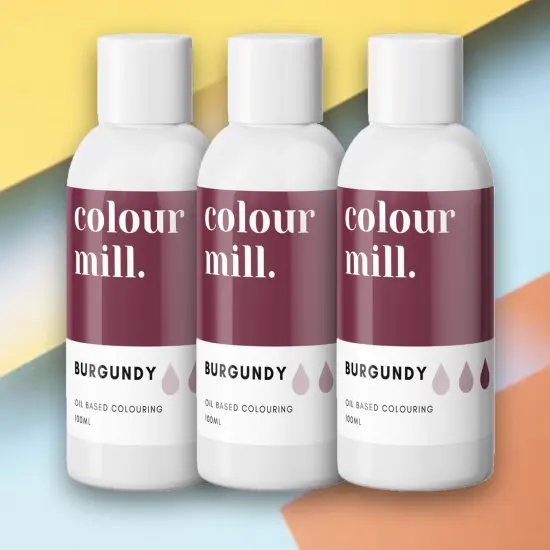 Vegan Halal 100ml Burgundy Oil Based Food Coloring Gel for Buttercream Cake Decoration {4}