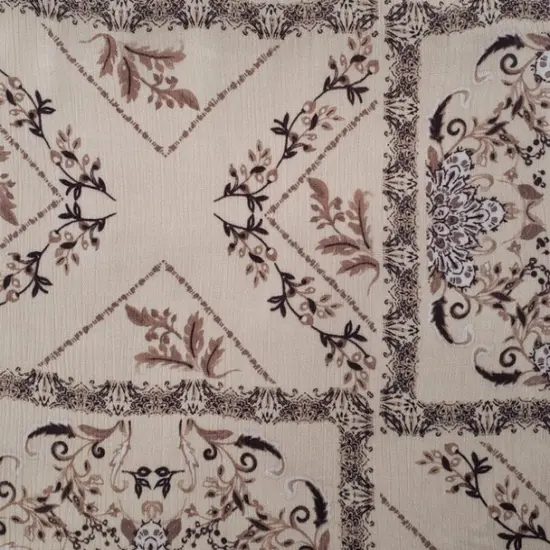 1 Yard Taupe Rayon Crinkle Crepon Fabric Lightweight Apparel 50/52 Inch Width {1}