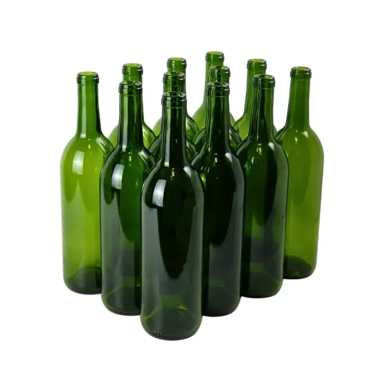 Green Wine Bottles (Pack of 12) {1}