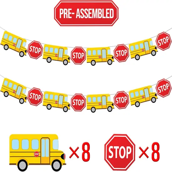 Bus Banner - 10 Feet, No DIY | School Bus Decorations {3}
