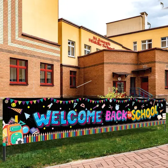 Large Welcome Back to School Banner 120x20 {1}