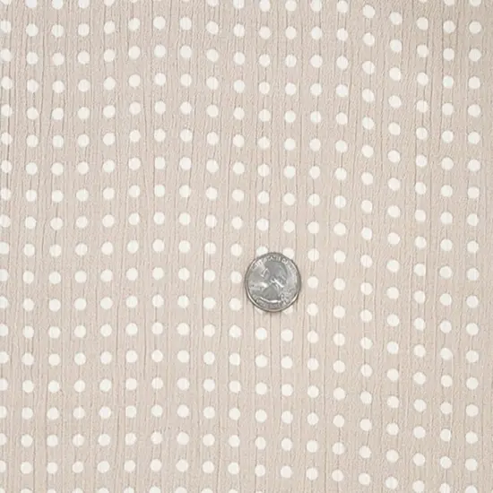 1 Yard Taupe Rayon Textured Crinkle Fabric For Flowy Dresses Blouses Skirts Clothing 50/52" Width {3}