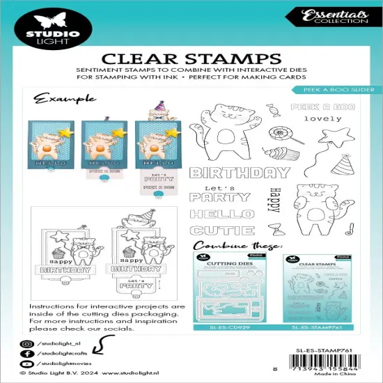 Studio Light Essentials Stamp-Nr. 761, Peek A Boo Slider {3}