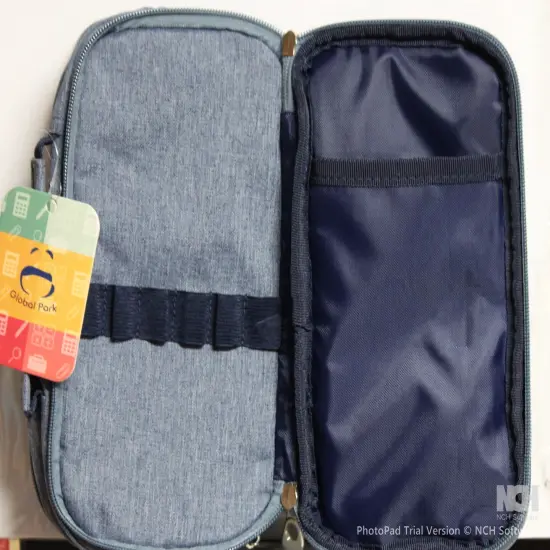 Global Park Blue Canvas Pen/Pencil Case {2}