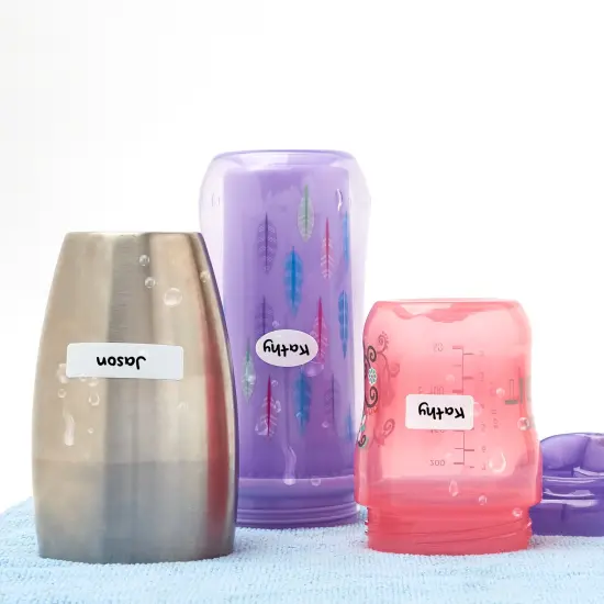 Avery No-Iron Fabric Labels, Assorted Shapes and Sizes, Washer and Dryer-Safe, White, Non-Printable, 45 Labels Per Pack, 90 Blank Labels Total (2-Pack of 40700) {5}