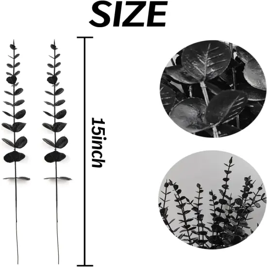 14PCS 15&rdquo; Black Eucalyptus Stems {2}